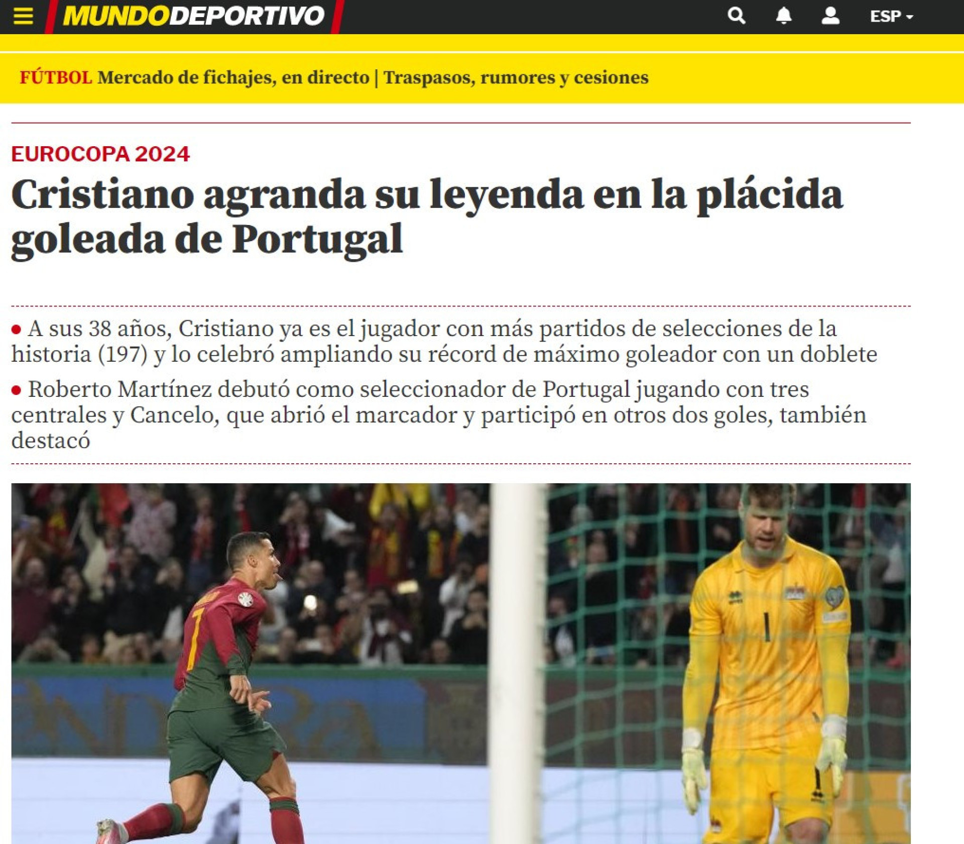 Ainda diziam que estava acabado. O que se diz lá fora da noite de CR7