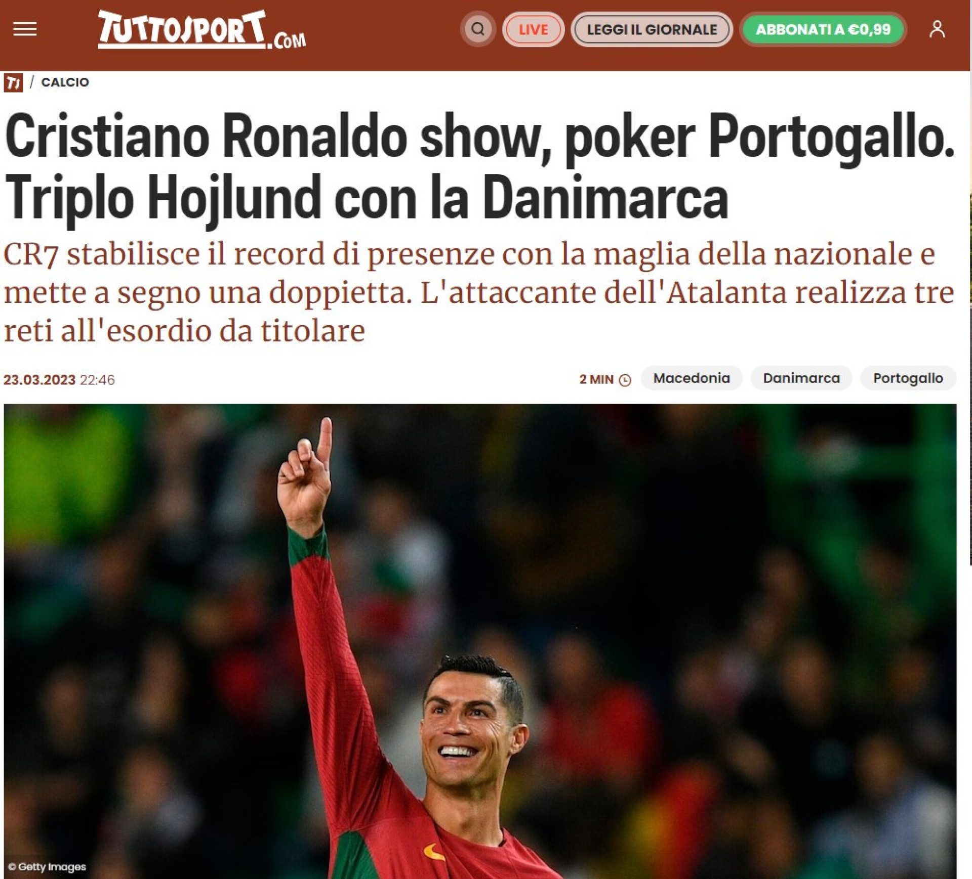Ainda diziam que estava acabado. O que se diz lá fora da noite de CR7