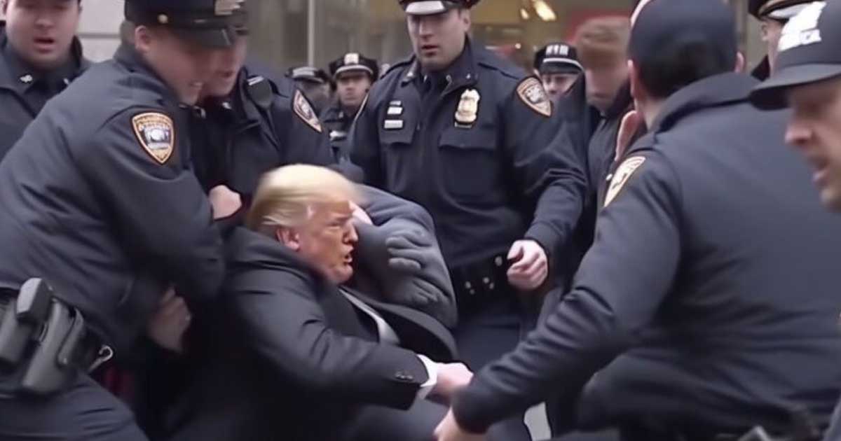 Eliot Higgins, diretor do site de jornalismo investigativo Bellingcat, para gerar imagens de uma suposta detenção de Donald Trump