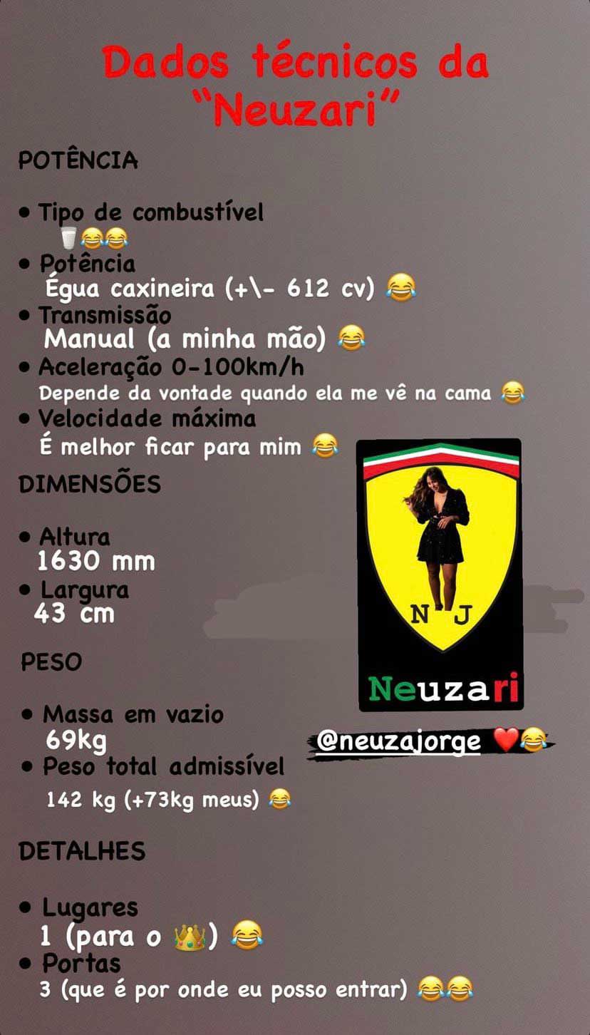 Ukra compara a mulher a um Ferrari